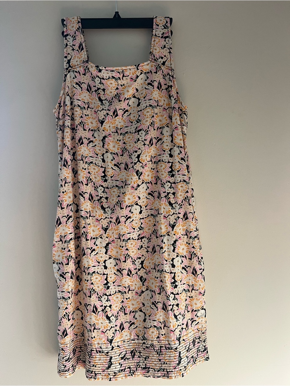 NEXT……. Floral Sleeveless Shift Dress in Black, Cream, Soft pink & Peach